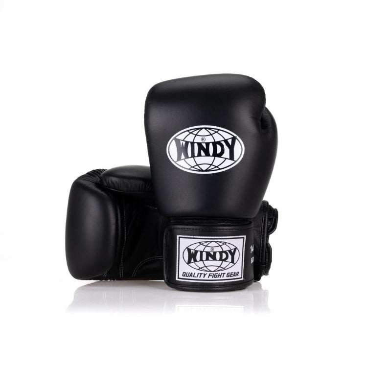 Windy Classic Leather Boxing Gloves - Black
