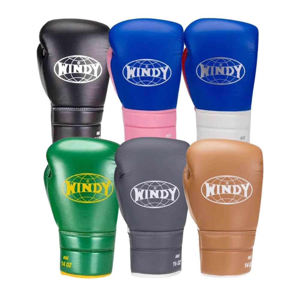 Windy Elite Leather Lace Boxing Gloves-Windy Fightgear