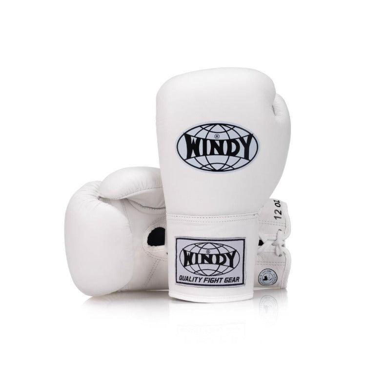 Windy Lace Up Boxing Gloves - White