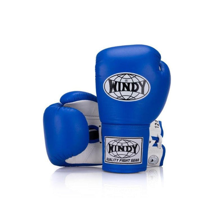 Windy Lace Up Boxing Gloves - Blue