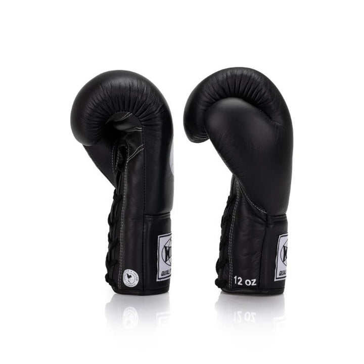 Windy Lace Up Boxing Gloves - Black