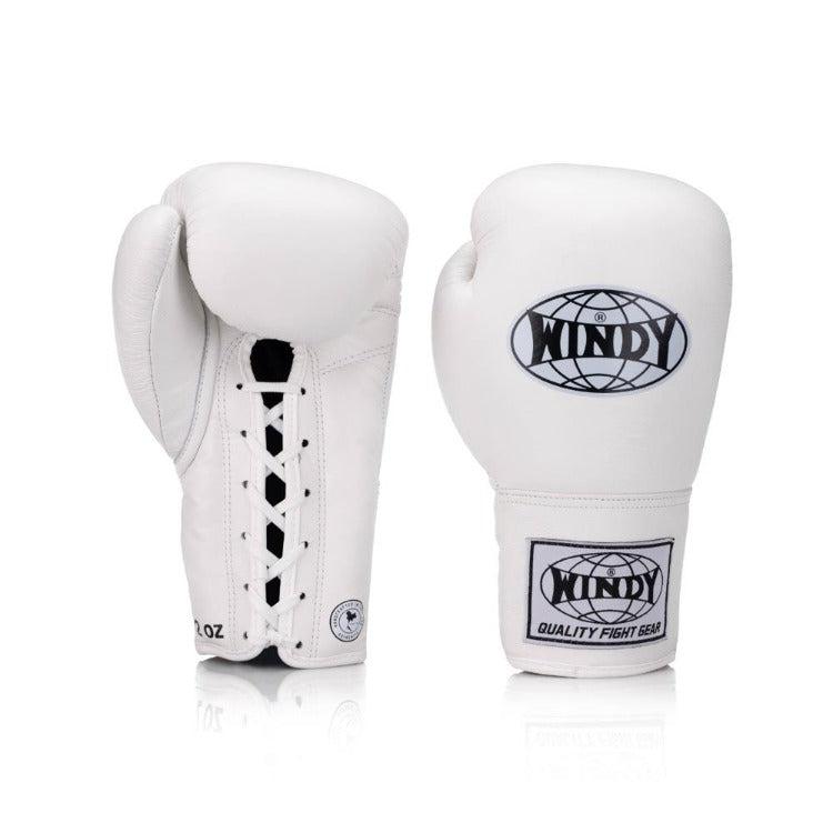 Windy Lace Up Boxing Gloves - White