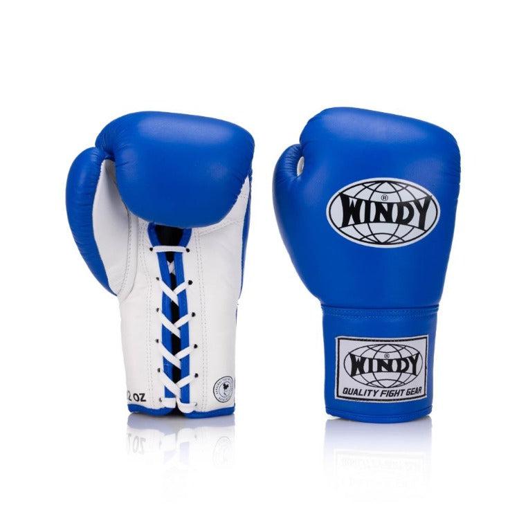 Windy Lace Up Boxing Gloves - Blue
